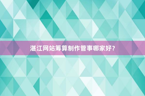 湛江网站筹算制作管事哪家好？